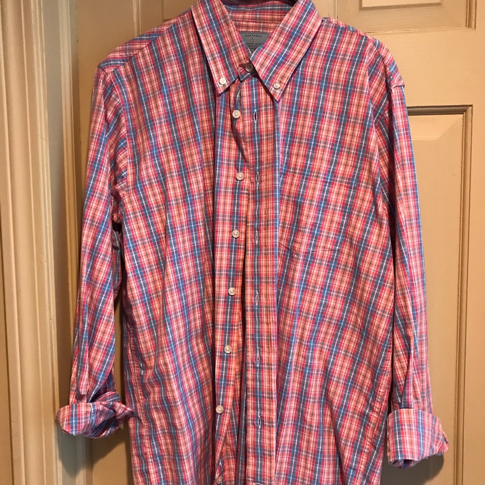 Men's Pink Plaid Shirt